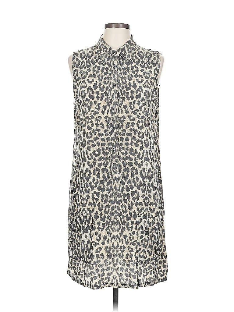 Pre-owned Equipment Casual Dress In Gray