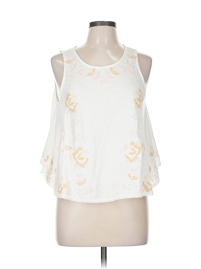 Pre-owned Free People Sleeveless Blouse In White