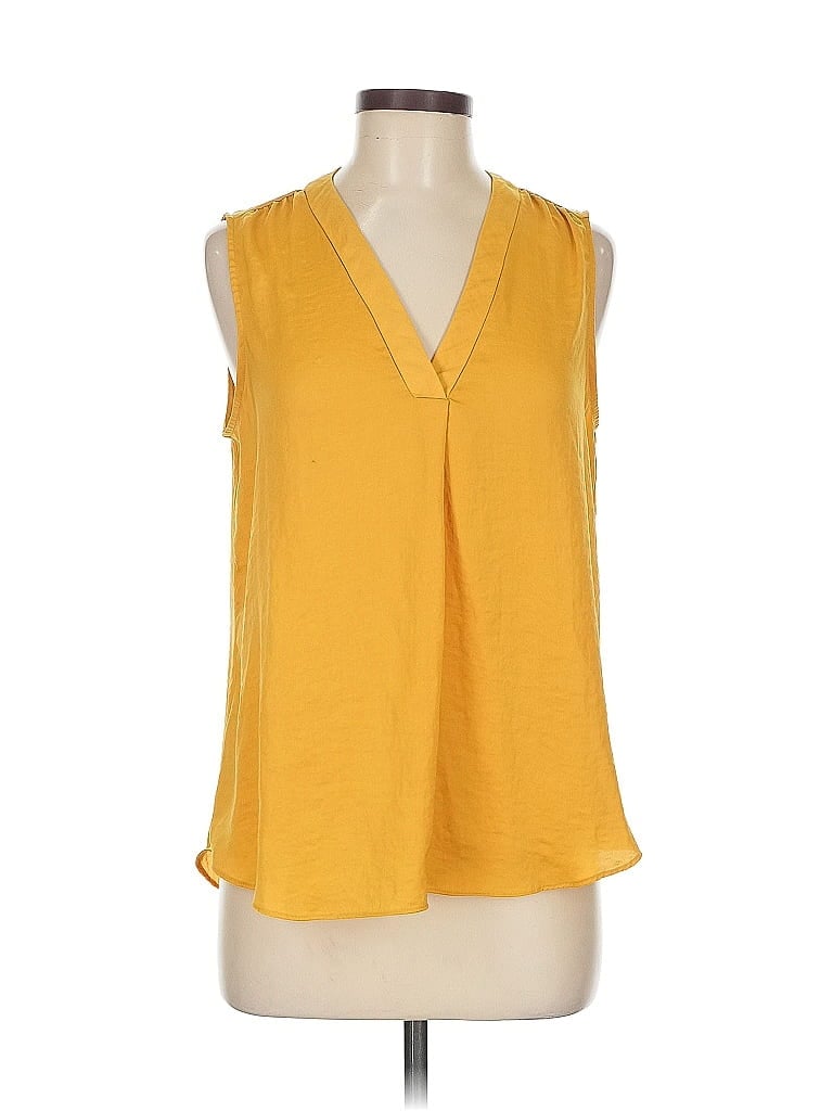 Pre-owned Vince Camuto Sleeveless Blouse In Yellow