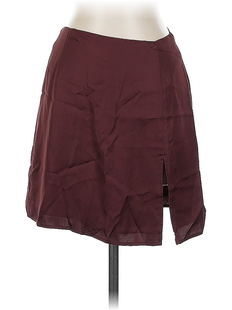 Pre-owned Sunday Best Casual Skirt In Burgundy