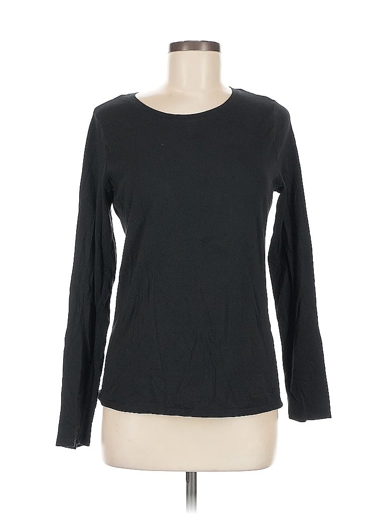 Pre-owned Banana Republic Long Sleeve T-shirt In Black