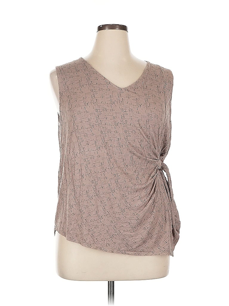 Pre-owned Apt. 9 Sleeveless T-shirt In Brown