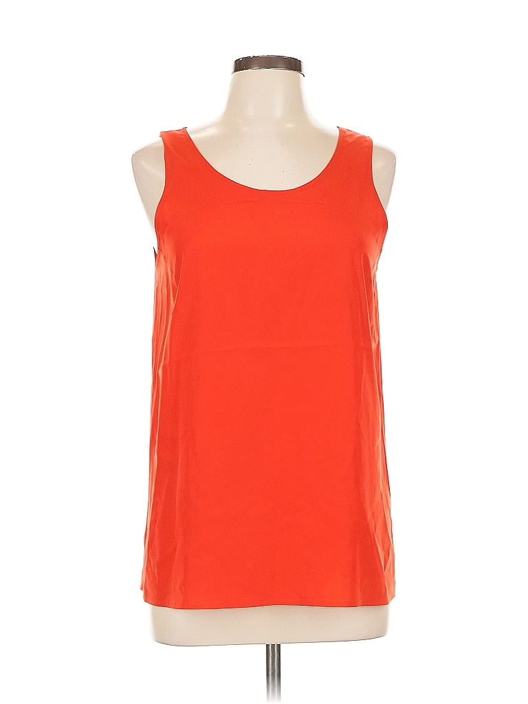 Pre-owned Liz Claiborne Sleeveless Top Red Scoop Neck Tops