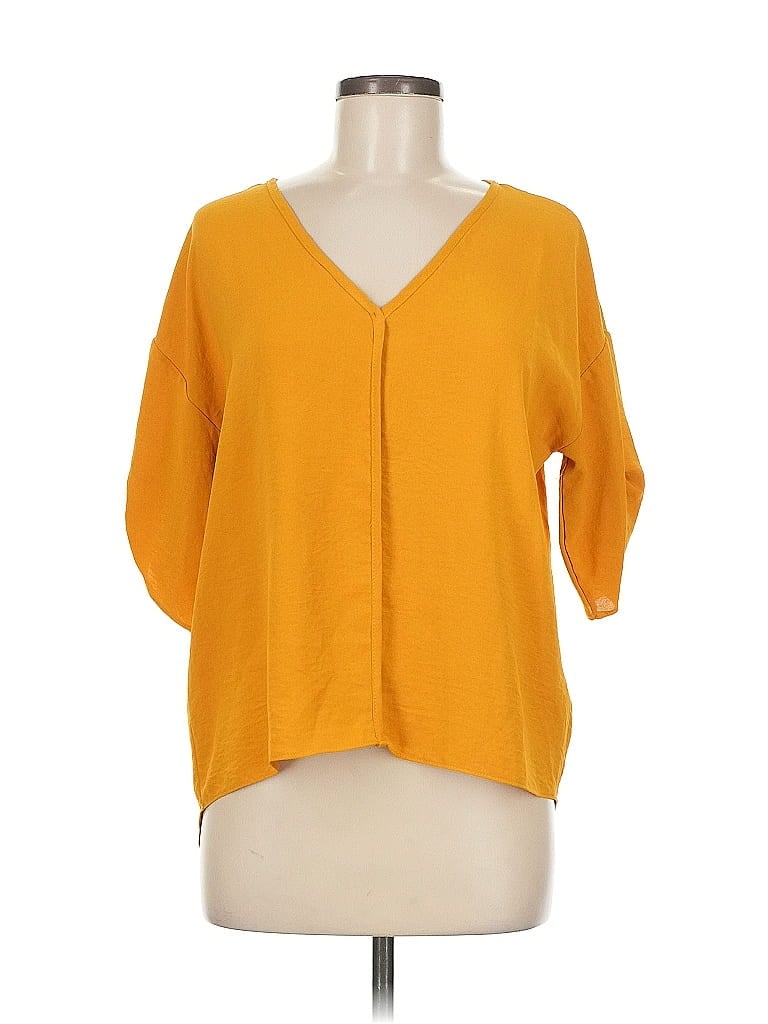 Pre-owned Everly 3/4 Sleeve Blouse In Yellow