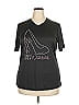 Team 100% Polyester Black Active T-Shirt Size 2X - photo 1