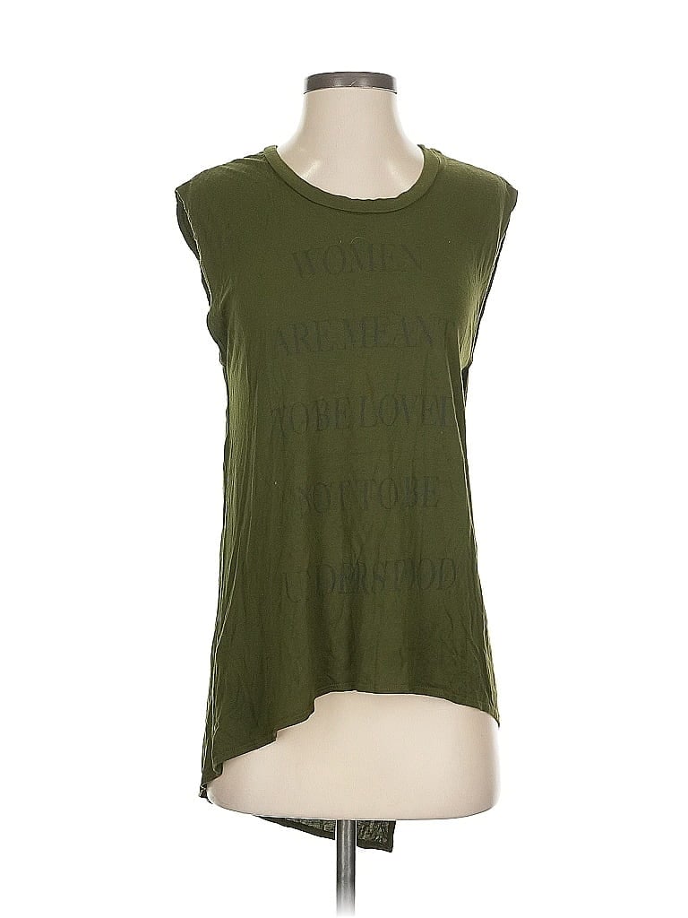Pre-owned Haute Hippie Sleeveless T-shirt In Green