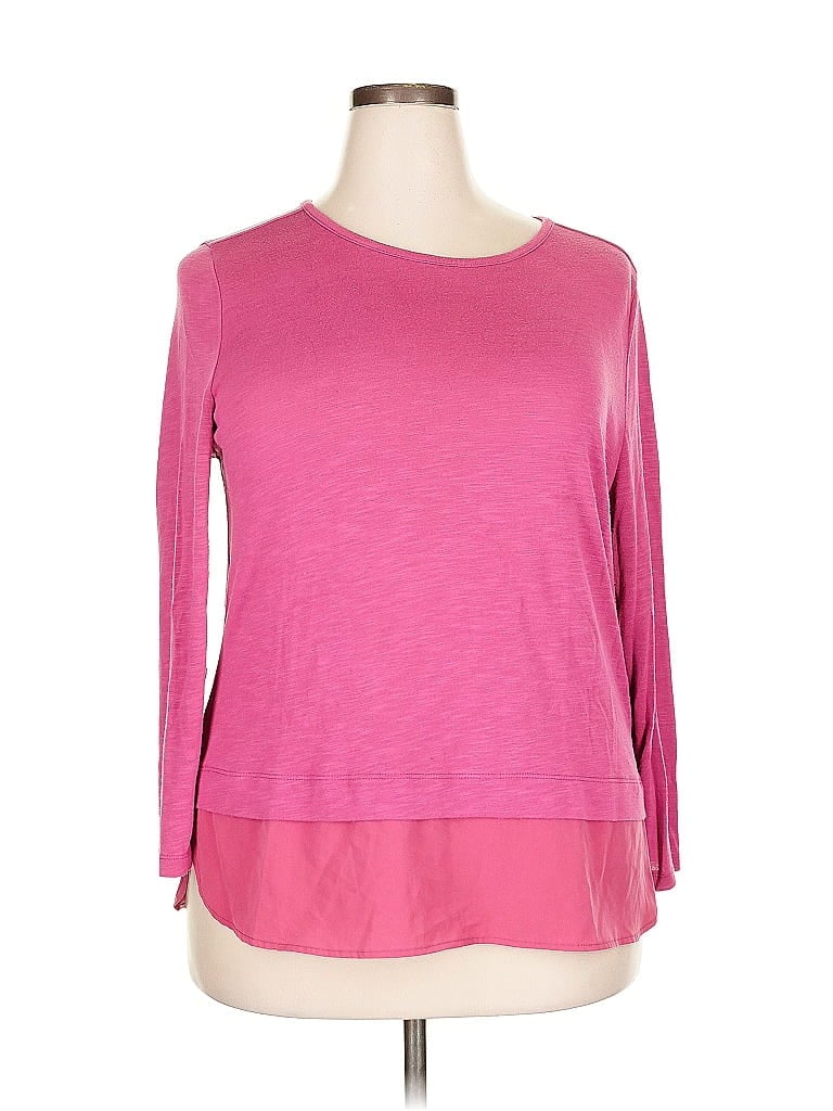 Pre-owned J.crew Mercantile 3/4 Sleeve T-shirt In Pink