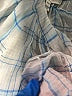 Joie Checkered-gingham Plaid Blue 3/4 Sleeve Blouse Size XXS - photo 8