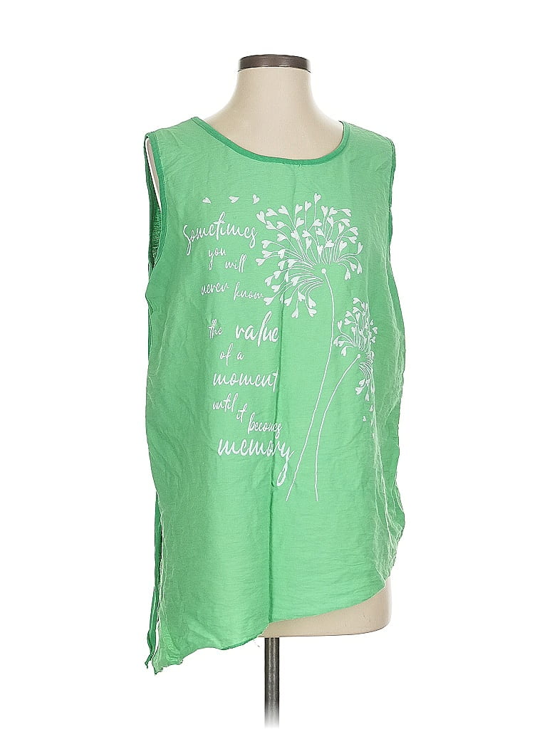Pre-owned New Style Sleeveless T-shirt In Green