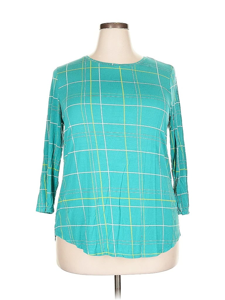 Pre-owned Apt. 9 3/4 Sleeve T-shirt In Blue