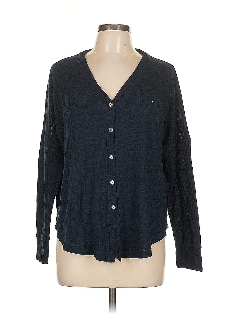 Pre-owned Tommy Hilfiger Long Sleeve Blouse In Black