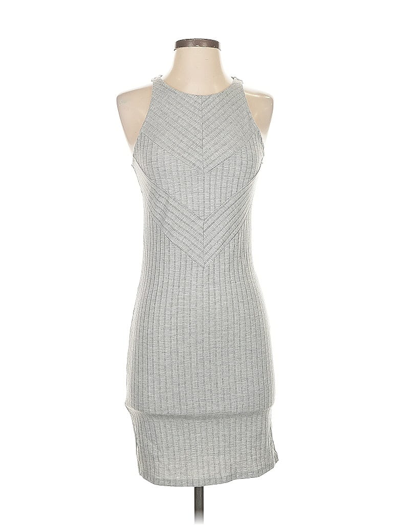 Pre-owned Mng Casual Dress In Gray