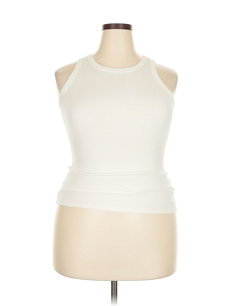 Pre-owned A New Day Tank Top Ivory Halter Neckline Tops In White