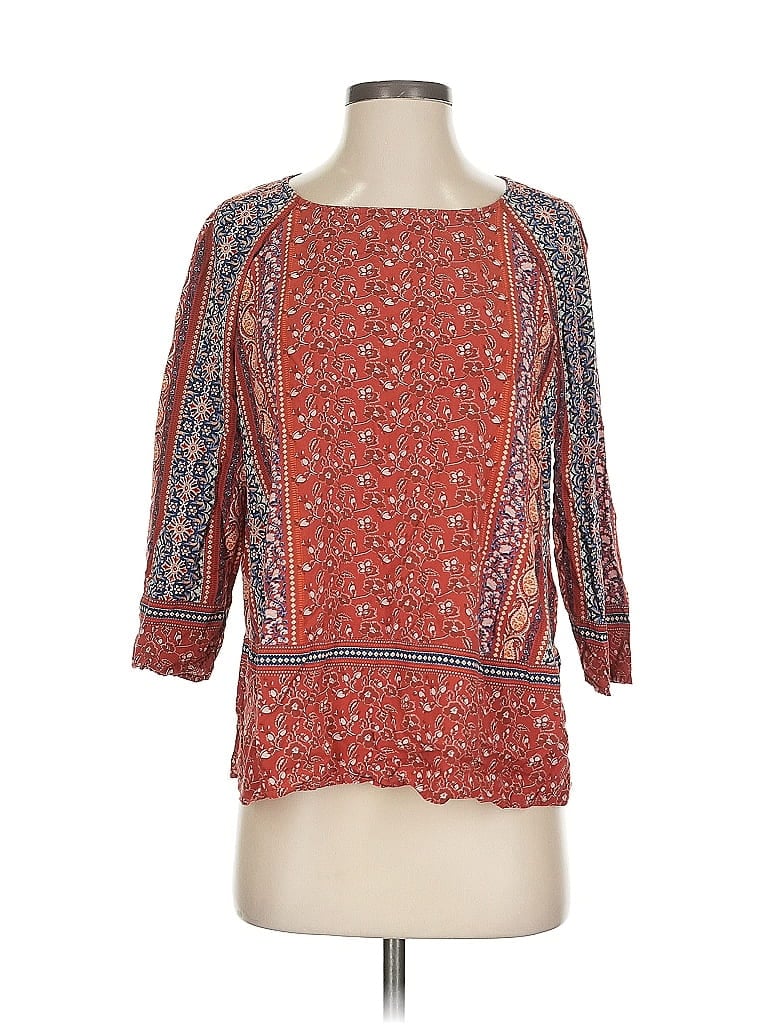 Click to view more detailed imagery on our partner's website Pre-owned Jjill 3/4 Sleeve Blouse In Red