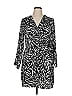 Donna Morgan 100% Polyester Animal Print Gray Casual Dress Size 16 - photo 1
