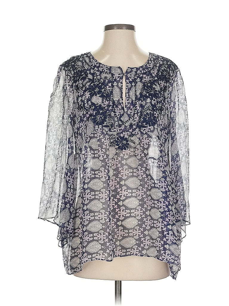 Click to view more detailed imagery on our partner's website Pre-owned Calypso St Barth 3/4 Sleeve T-shirt In Blue