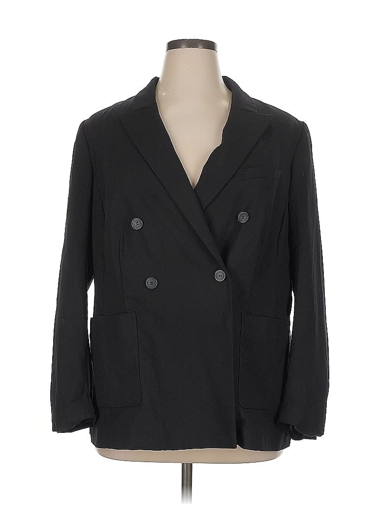Pre-owned Away Wool Blazer Jacket In Black