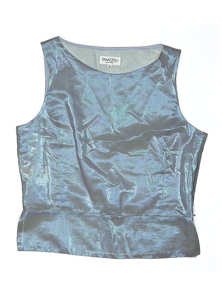 Pre-owned Assorted Brands Kids' Sleeveless Top Teal Scoop Neck Tops In Blue