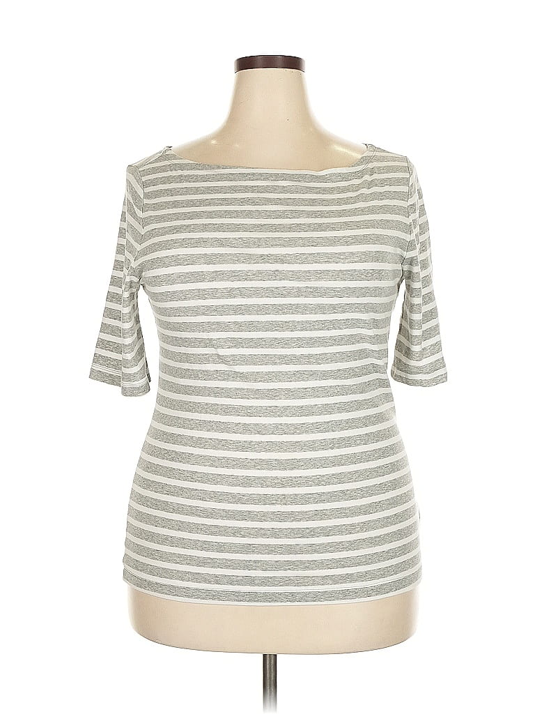 Pre-owned Gap 3/4 Sleeve T-shirt In Silver