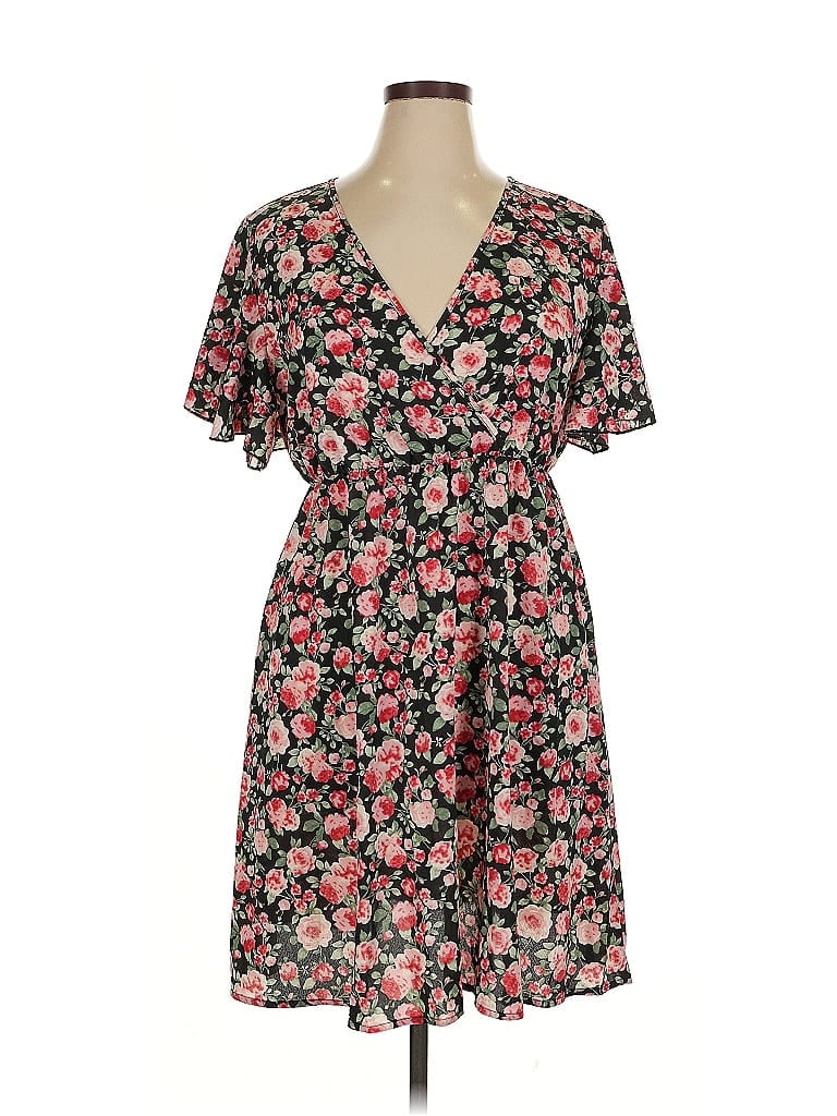 Pre-owned Shein Curve Casual Dress In Black