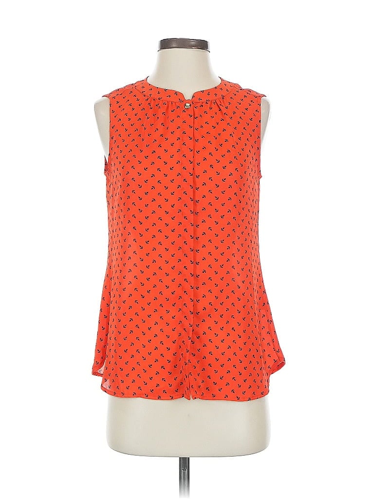 Pre-owned Banana Republic Sleeveless Blouse In Orange