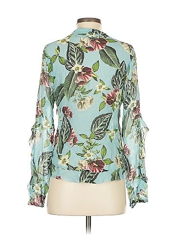 Nicholas 3/4 Sleeve Silk Top (view 2)