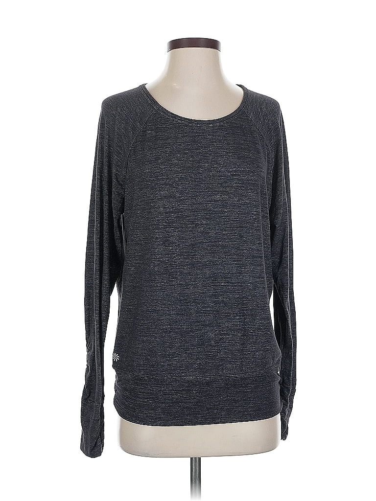 Pre-owned Athleta Long Sleeve T-shirt In Gray