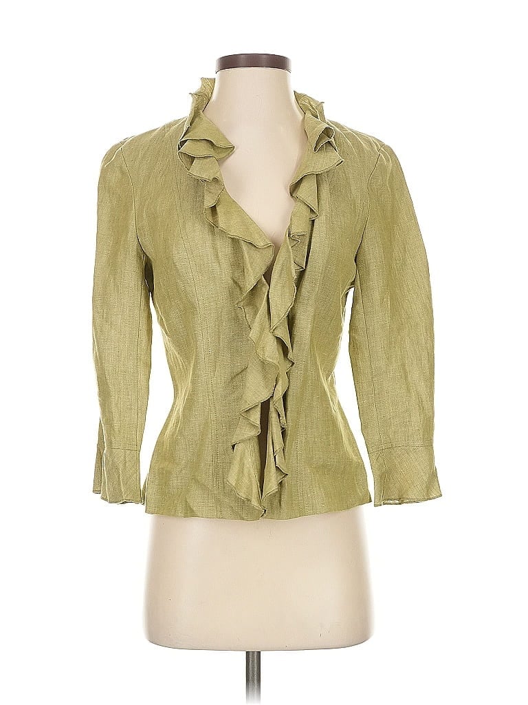 Pre-owned Peck & Peck Blazer Jacket In Green