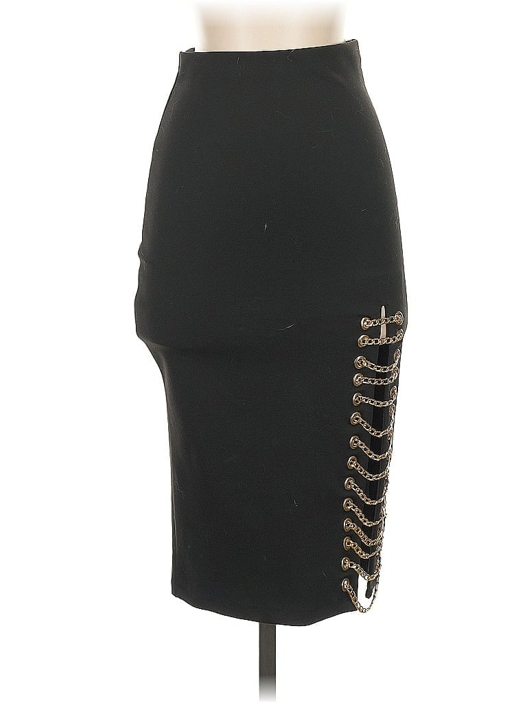 Hot Miami Styles Casual Skirt In Black