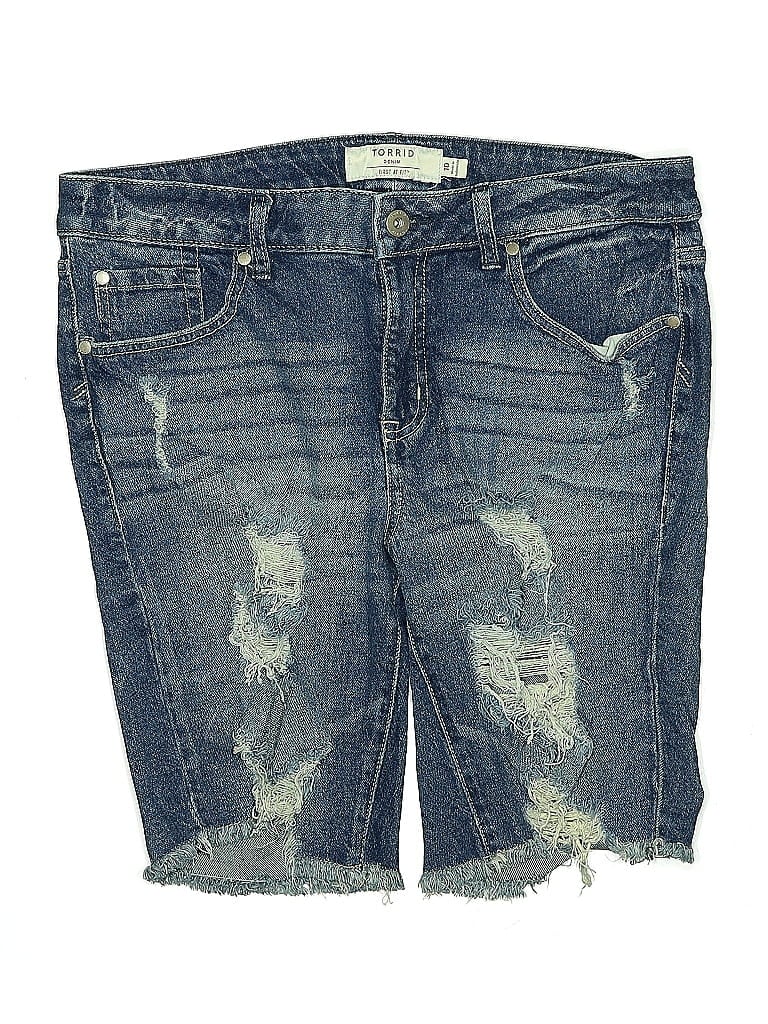 Click to view more detailed imagery on our partner's website Pre-owned Torrid Denim Shorts In Blue