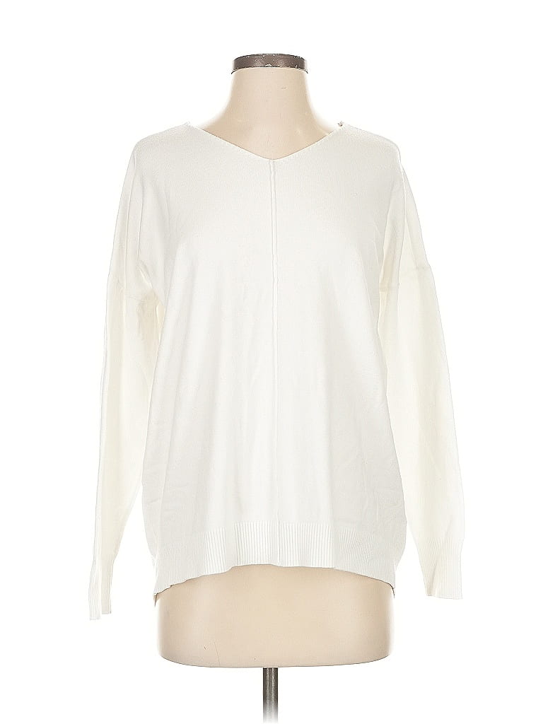 Pre-owned Zenana Long Sleeve T-shirt In White