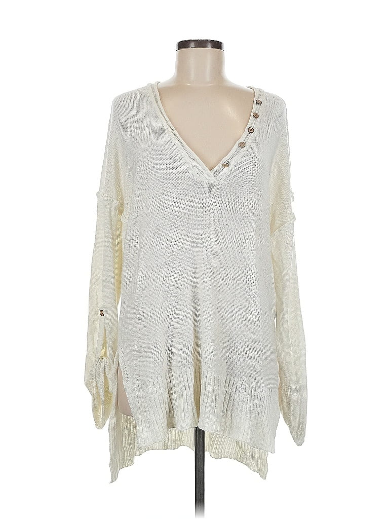 Pre-owned Ces Femme Pullover Sweater In White