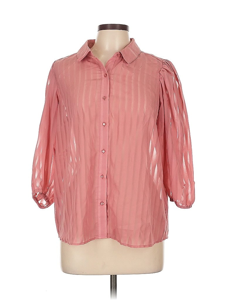 Click to view more detailed imagery on our partner's website Pre-owned Nanette Lepore 3/4 Sleeve Blouse In Pink
