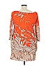 Muse Print Orange Cocktail Dress Size 4 - photo 2