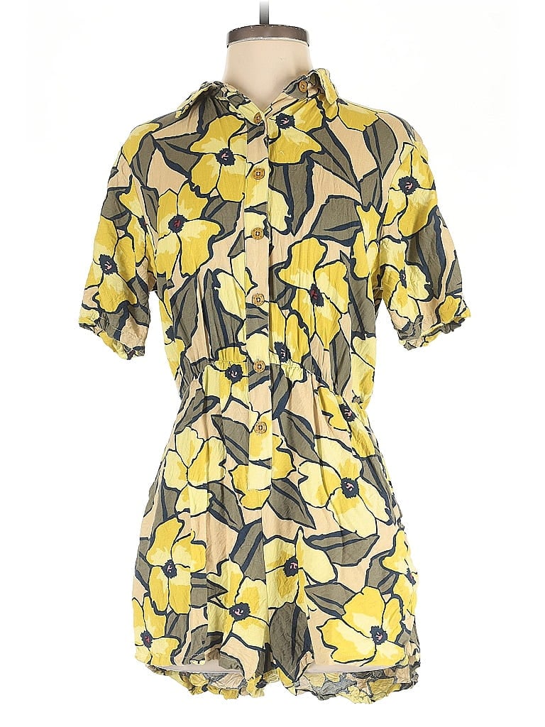 Pre-owned Rvca Romper In Yellow