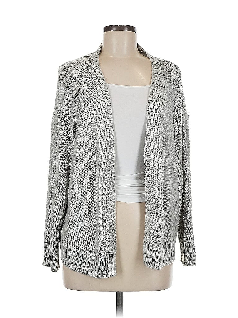 Pre-owned Assorted Brands Cardigan Sweater In Gray