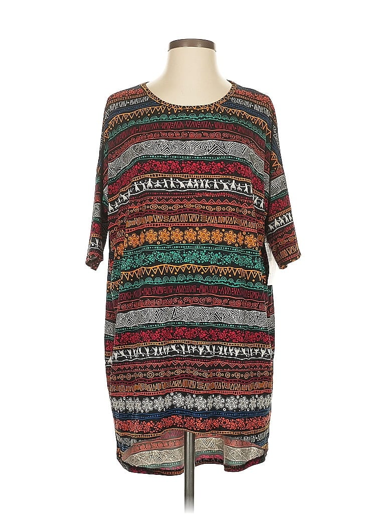 Pre-owned Lularoe Casual Dress In Brown