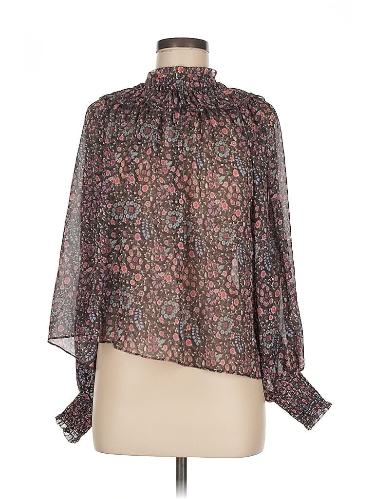 Pre-owned Assorted Brands 3/4 Sleeve Blouse In Gray