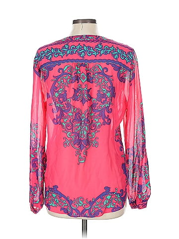 Hale Bob Long Sleeve Silk Top (view 2)