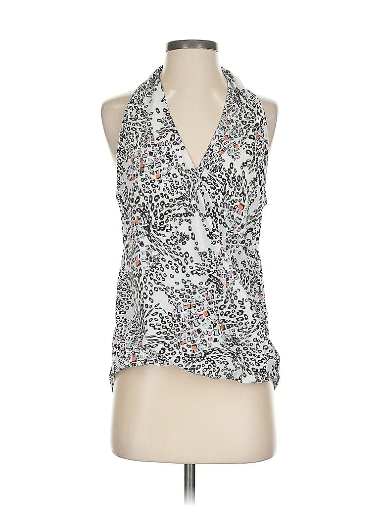 Pre-owned Renee C Sleeveless Blouse In Silver