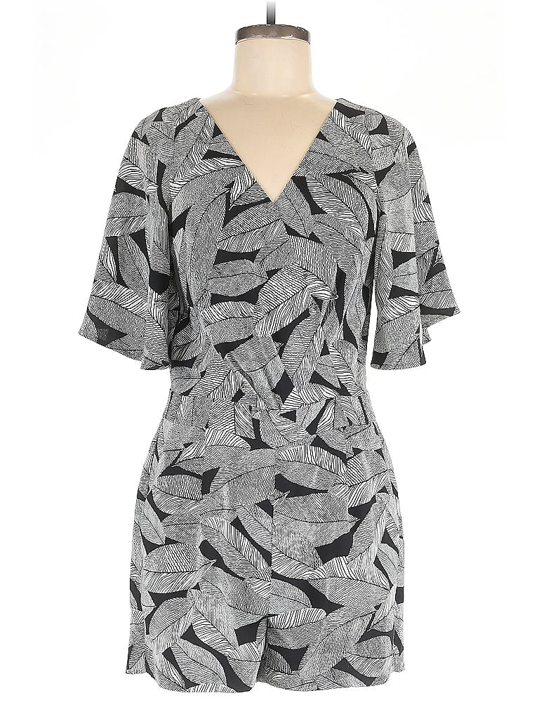 Pre-owned Ann Taylor Loft Romper In Gray