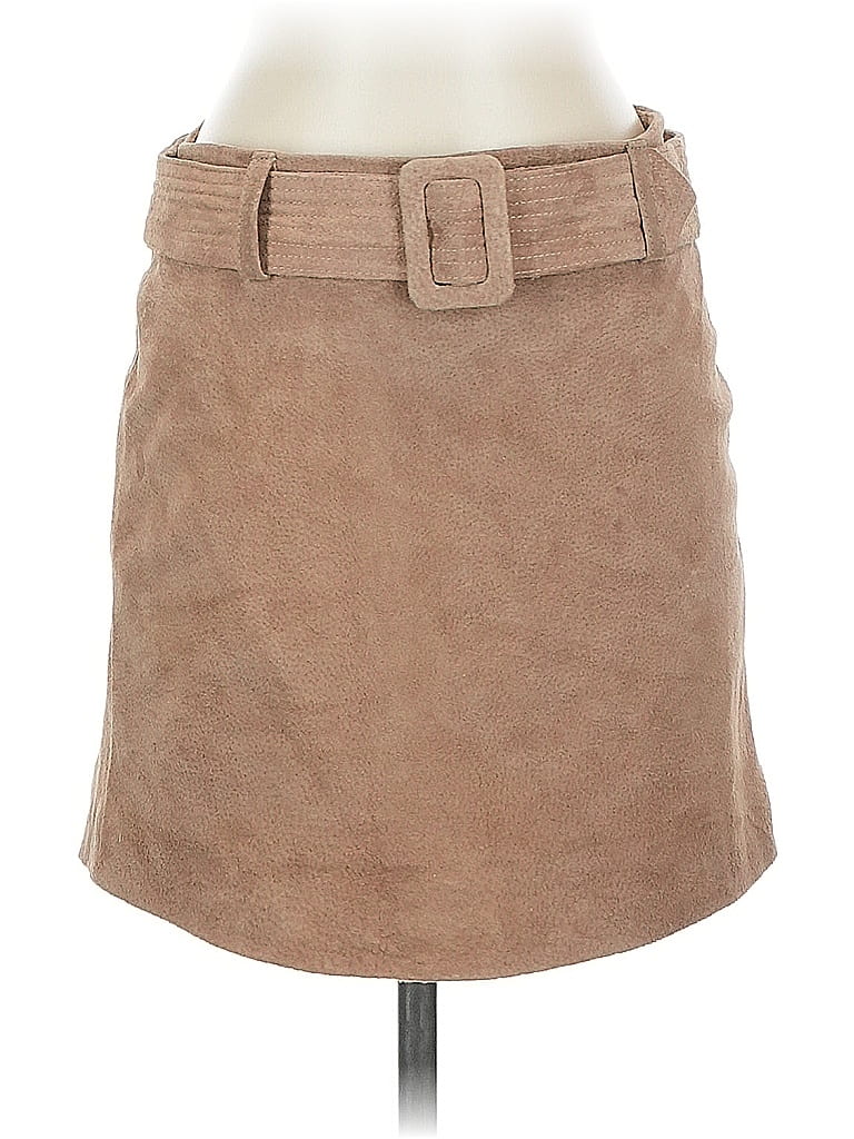 Pre-owned Blanknyc Blank Nyc Leather Skirt In Brown