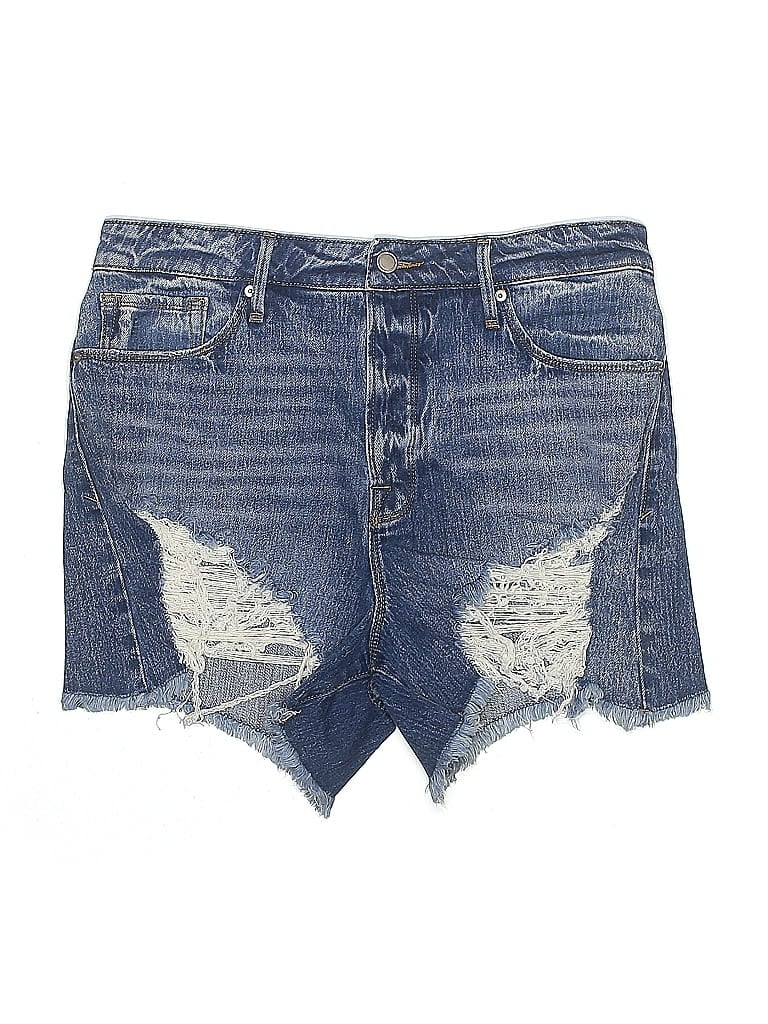 Pre-owned Good American Denim Shorts In Blue