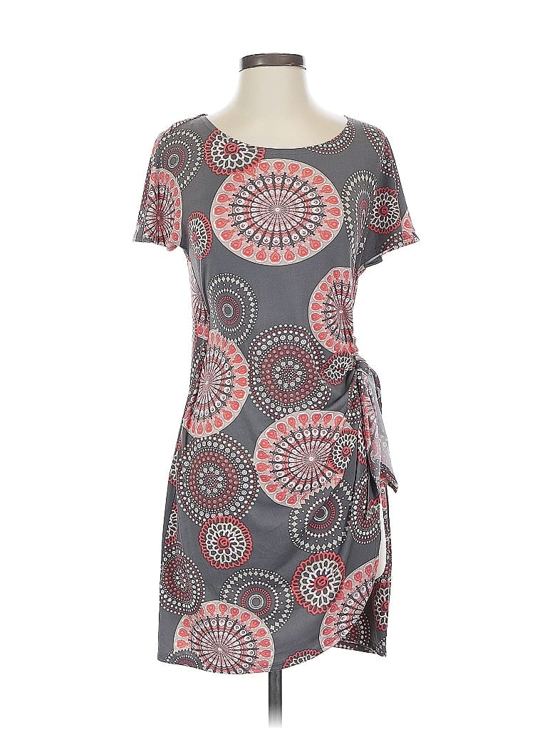 Pre-owned Signature By Robbie Bee Casual Dress In Gray