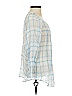 Joie Checkered-gingham Plaid Blue 3/4 Sleeve Blouse Size XXS - photo 4