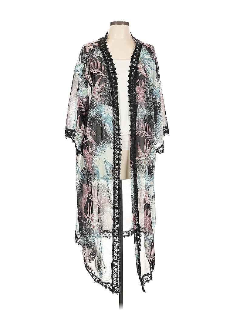 Pre-owned Lularoe Kimono In Black