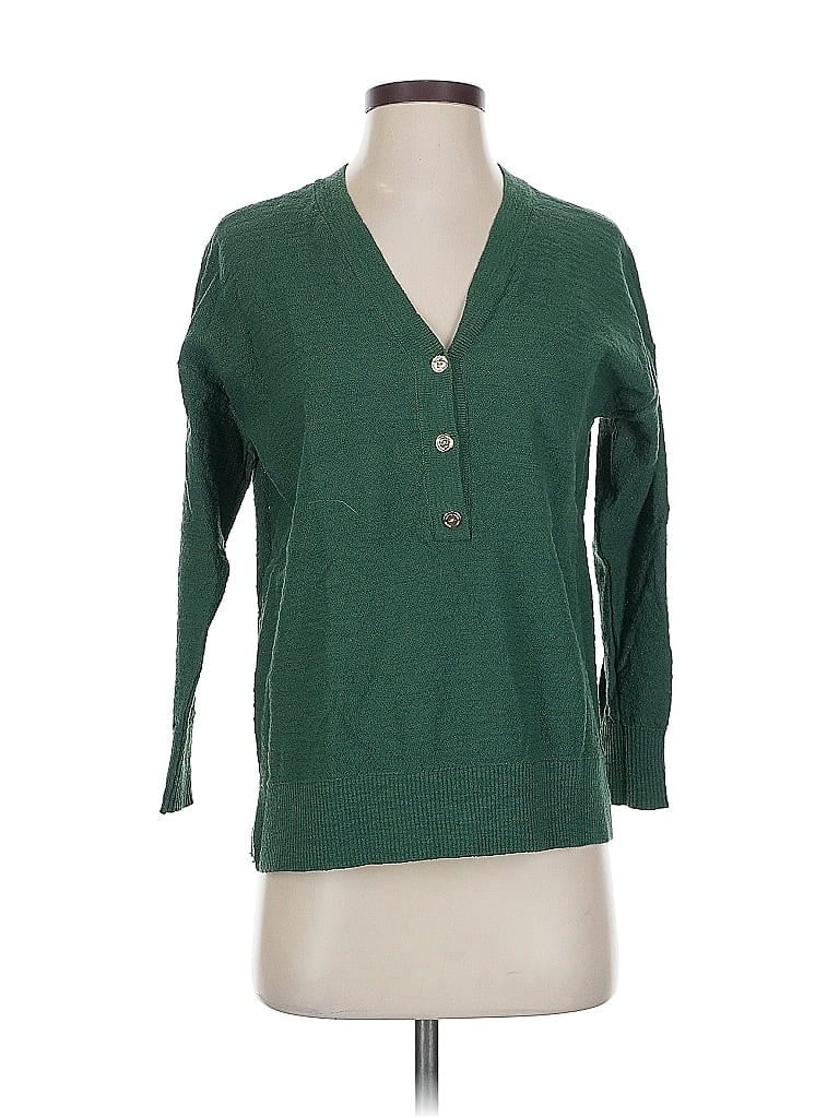 Pre-owned Ann Taylor Loft Pullover Sweater In Green