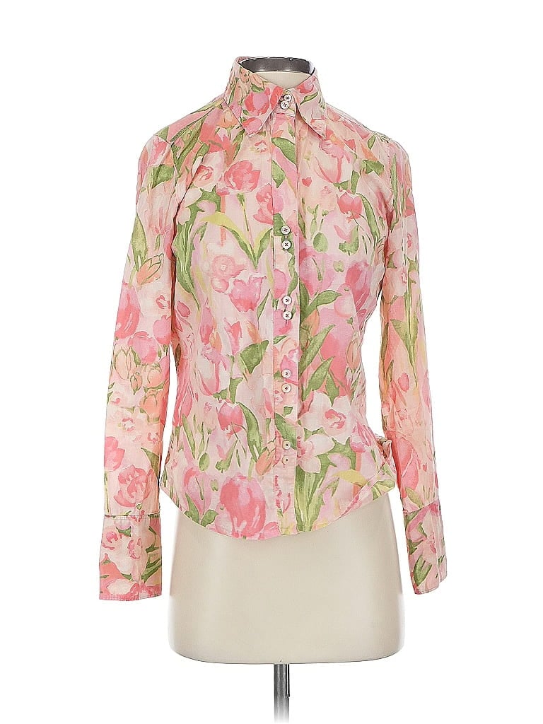 Pre-owned Tommy Hilfiger Long Sleeve Blouse In Pink