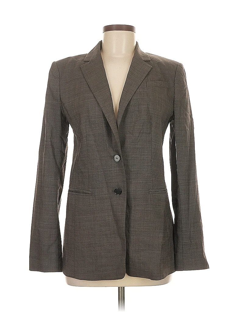 Pre-owned Ann Taylor Wool Blazer Jacket In Gray