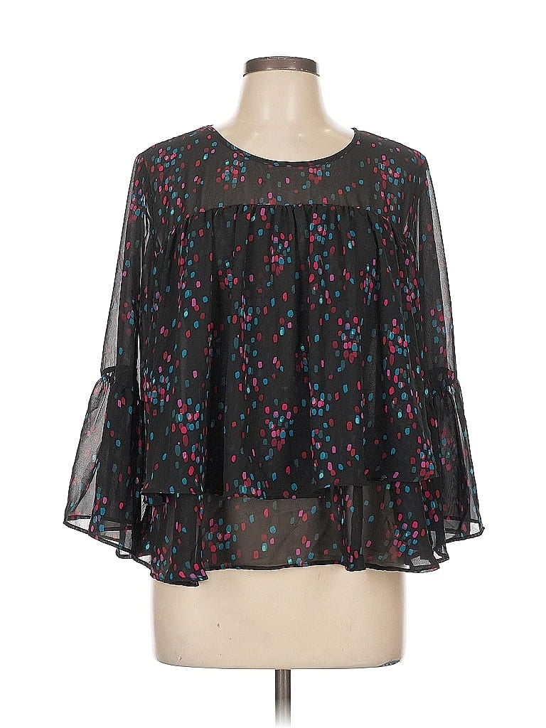 Pre-owned A New Day 3/4 Sleeve Blouse In Black